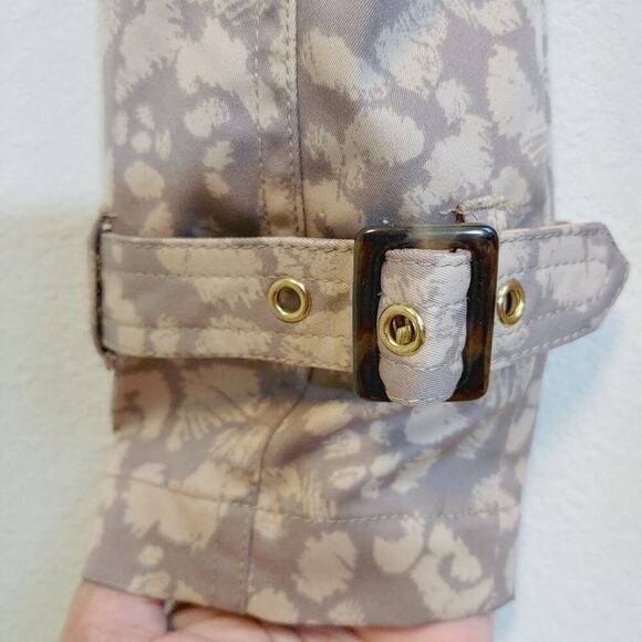 Daughters of the Liberation Anthropologie Animal Print Trench Coat Sz 4 - Picture 8 of 11